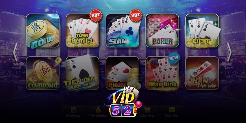 Những ưu điểm nổi bật tại game bài vip52